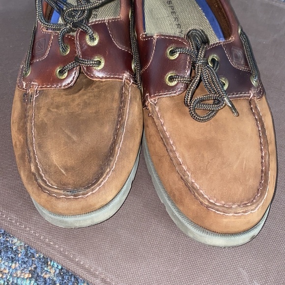 SPERRY TOP-SIDER MEN'S LEEWARD BROWN BOAT SHOES Size 10 - Picture 4 of 9